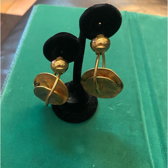 Chanel Hoop Disc Earrings - Picture 1 of 4